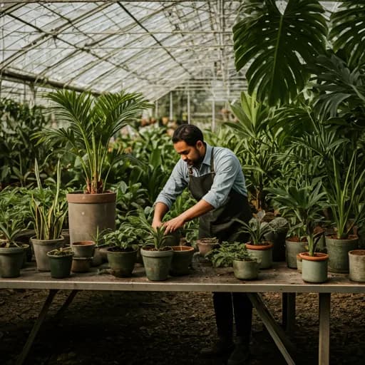 Working in Greenhouse